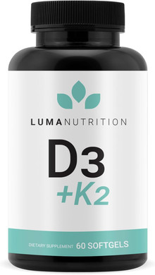 Luma Nutrition D3 + K2 Vitamin 10000 Iu - Bone And Heart Health Supplement - Max Strength Immune Support And Calcium Absorption - 60 Softgels
