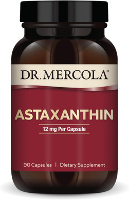 Dr. Mercola Astaxanthin, 30 Servings (30 Capsules), Dietary Supplement, 12 Mg Per Capsule, Provides Antioxidant Power For Overall Health, Non-Gmo