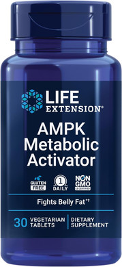 Life Extension Ampk Metabolic Activator, Hesperidin, G. Pentaphyllum, Fight Unwanted Belly Fat & Revitalize Cellular Metabolism, Gluten-Free, Non-Gmo, 30 Vegetarian Tablets
