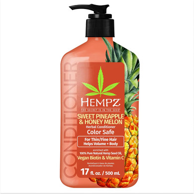Hempz Biotin Hair Conditioner - Tea Tree & Chamomile - For Scalp Care Hair Growth & Strengthening Of Dry, Damaged And Color Treated Hair, Hydrating, Softening, Moisturizing - 17 Fl Oz