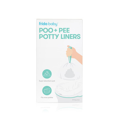 Frida Baby Poo + Pee Potty Liners | Leak-Proof, Super-Absorbent Liners Potty Bags | Fits Most Potty Chairs For Easy Cleanup