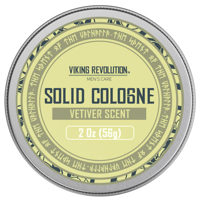 Viking Revolution Vetiver Mens Solid Cologne Men 2 Oz - Men Solid Perfume With Vetiver Cologne For Men - Balm Cologne For Mens Cologne Balm Travel Cologne Wax (1 Pack, Vetiver)
