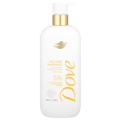 Dove Body Wash Melanin Radiance Nourishes For Restored Radiance 5% Pro-Ceramide Serum With Nourishing Oil Blend 18.5 Oz