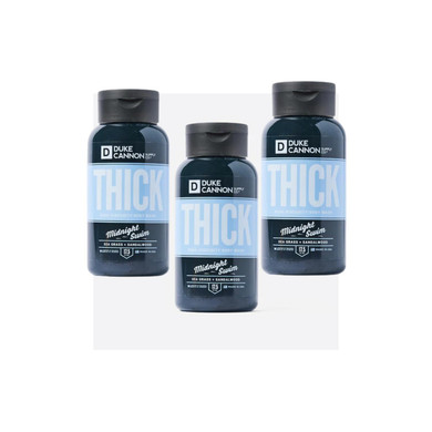 Duke Cannon Thick High Viscosity Men'S Body Wash - Midnight Swim, Exfoliating And Moisturizing Formula, Sea Grass And Sandalwood Scents (3 Pack)