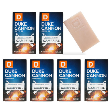 Duke Cannon Supply Co. Big Brick Of Soap Bar For Men - Superior Grade, Extra Large, All Skin Types, 10 Oz (6 Pack) (Campfire, 10 Oz (Pack Of 6))
