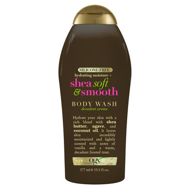 Ogx Hydrating Moisture + Shea Soft & Smooth Body Wash, 19.5 Fl Oz