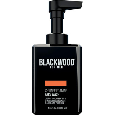Blackwood For Men X-Punge Foaming Face Wash - Acne Facial Cleanser For Oily To Normal Skin - Deep Cleanse For Exfoliation - Natural Vegan Formula - Paraben Free, Sulfate Free, & Cruelty Free (7.32 Oz)