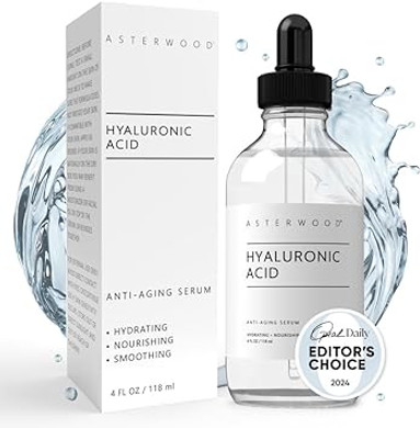 Pure Hyaluronic Acid Serum For Face - Plumping, Anti-Aging & Hydrating - Fragrance-Free, Pairs Well With Vitamin C Face Serum & Hylunaric Acid Moisturizer, 118Ml/4 Oz