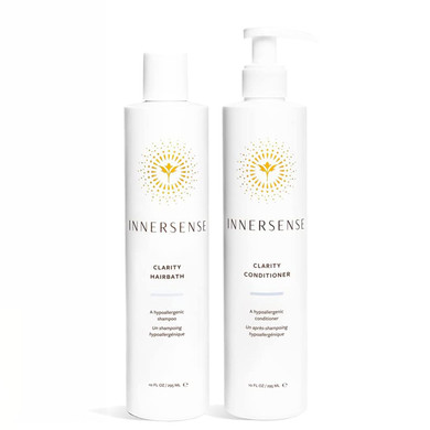 Innersense Organic Beauty - Natural Clear + Calm Hypoallergenic Clarity Hairbath + Conditioner Duo | Non-Toxic, Cruelty-Free Haircare (10 Fl Oz | 295 Ml)