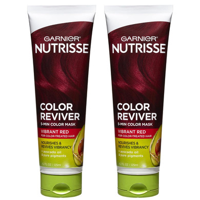 Garnier Nutrisse 5 Minute Nourishing Color Hair Mask With Triple Oils Delivers Day 1 Color Results, For Color Treated Hair, Golden Blonde, 4.2 Fl Oz