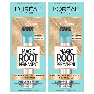 L'Oreal Paris Magic Root Rescue 10 Minute Root Hair Coloring Kit, Permanent Hair Color With Quick Precision Applicator, 100 Percent Gray Coverage, 4 Dark Brown, 2 Count