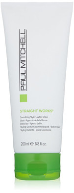 Paul Mitchell Straight Works Hair Gel, Smoothing Styler, Adds Shine, For Frizzy Hair, 6.8 Fl. Oz