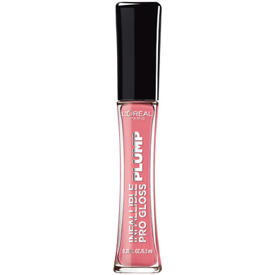 L'Oreal Paris Infallible Pro Gloss Plump Lip Gloss With Hyaluronic Acid, Long Lasting Plumping Shine, Lips Look Instantly Fuller And More Plump, Blossom, 0.21 Fl. Oz