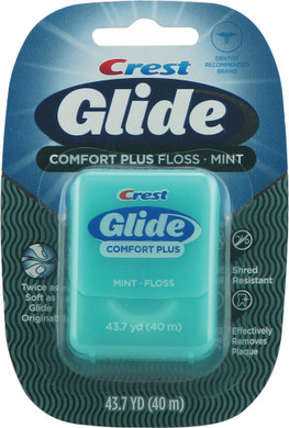 Oral-B Glide Pro-Health Comfort Plus Dental Floss, Mint, 43.7-Yard Dispenser, Pack Of 6