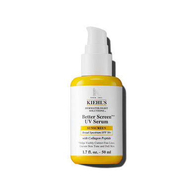 Kiehl'S Better Screen Uv Serum Spf 50+, Invisible Facial Sunscreen With Collagen Peptide, Uv Filters To Shield Uva & Uvb, Helps Correct Visible Signs Of Aging, Boosts Skin Radiance