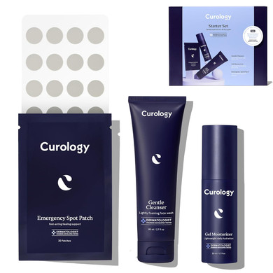 Curology Skin Care Starter Gift Set, Gentle Essentials Kit With Emergency Spot Patches For All Skin Types, 60 Day Supply