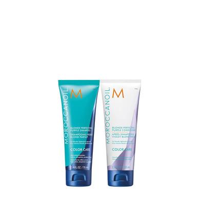 Moroccanoil Blonde Perfecting Purple Shampoo And Conditioner Bundle