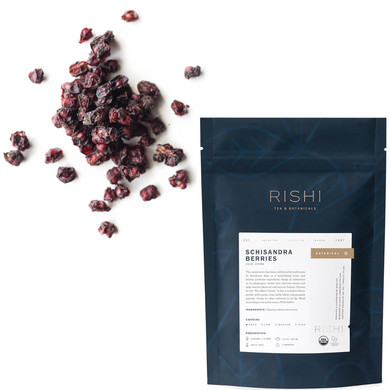 Rishi Tea Schisandra Berries Tea - Organic Loose Leaf Tea, Caffeine Free Pure Botanical, Ideal For Hot Or Iced Tea - 8.81 Ounces, 27+ Servings