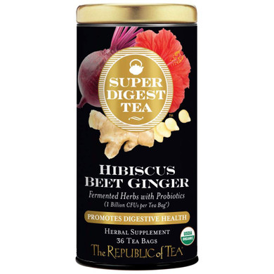 The Republic Of Tea Organic Hibiscus Beet Ginger Superdigest Teaã¢Â® Herbal | Probiotic Tea Bag (36 Count)