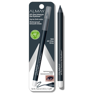 Almay Gel Eyeliner, Waterproof, Fade-Proof Eye Makeup, Easy-To-Sharpen Liner Pencil, 100 All Day Grey, 0.045 Oz100 All Day Grey1 Count (Pack Of 1)