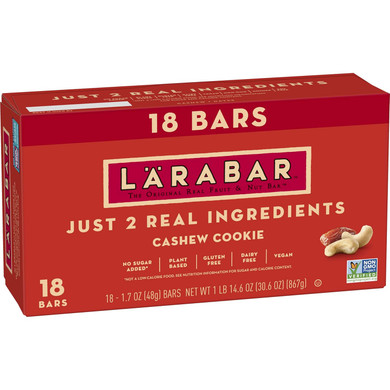 Larabar Cashew Cookie, Gluten Free Vegan Fruit & Nut Bar, 1.7 Oz Bars, 8 Ct