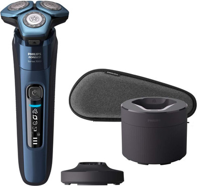 Philips Norelco Shaver 7700, Rechargeable Wet & Dry Electric Shaver With Senseiq Technology, Quick Clean Pod, Charging Stand And Pop-Up Trimmer, S7782/85 For Unisex Adult