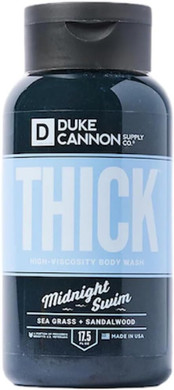 Duke Cannon Midnight Swim Body Wash - Thick High Viscosity Men'S Body Wash, Exfoliating And Moisturizing Formula, Sea Grass And Sandalwood Scents, 17.5 Oz (1 Pack)