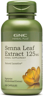 Gnc Herbal Plus Senna Leaf Extract 125Mg, 100 Capsules, A Natural Laxative