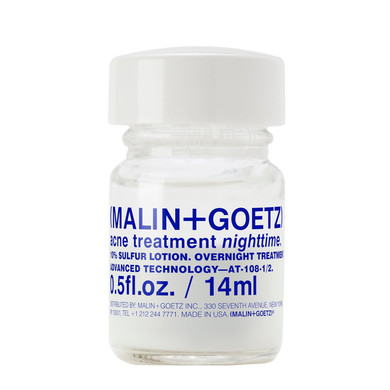 Malin + Goetz Acne Treatment Nighttime, 0.5 Fl. Oz. - Overnight Sulfur Acne Spot Treatment, Blemish Control & Scar Treatment, All Skin Types, Vegan & Cruelty Free