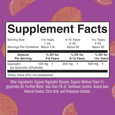Maryruth Organics Quercetin Liquid Drops | Sugar Free | Liquid Quercetin 500Mg For Adults & Kids | Cardiovascular Health For Adults | Bioflavonoid | Vegan | Non-Gmo | Gluten Free | 4 Fl Oz