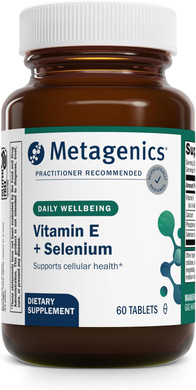 Metagenics E-400 Selenium - Antioxidant & Vit E Support* - Non-Gmo, Gluten-Free, Vegetarian - Contains 50 Mcg Selenium, 268 Mg Vitamin E & 97 Mg Calcium - 60 Tablets