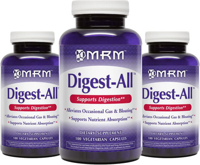 Mrm Digest-All Condition Specific Vegetarian Capsules 100 Count Bottle [3 Pack]