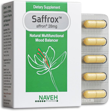 Naveh Pharma Saffrox - Mood Support Saffron Supplement. 28Mg Of Saffron Extract. Enhance Well-Being, Boost Energy. Natural And Safe, Non-Gmo, Chemical-Free, Vegan Friendly. 1 Month Supply (30 Caps)