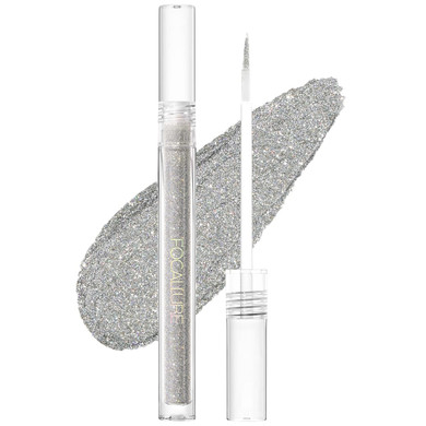 Focallure Glittering Liquid Eyeshadow, Quick-Drying, Crease Resistant, Creates High-Impact Shimmer Diamond Glow Eye Looks, Precise Applicator, 02 Polar Star02 Polar Star