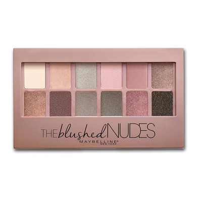 Maybelline The Blushed Nudes Eyeshadow Palette Makeup, 12 Pigmented Matte & Shimmer Shades, Blendable Powder, 1 Counteye Shadow Palette