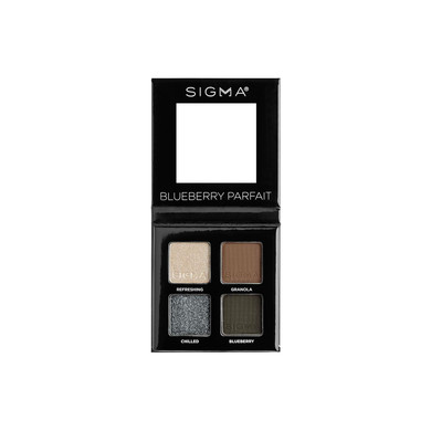 Sigma Beauty Quad Eyeshadow Palette  Makeup Eyeshadow Quad With A Buttery Soft Formula And Buildable, Blendable Shades For A Flawless Eye Look, Designed For All Day Wear (Blueberry Parfait)Blueberry Parfait