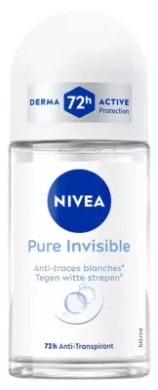 Nivea Pure Invisible 48H Anti-Perspirant Deodorant Roll-On 50 Ml