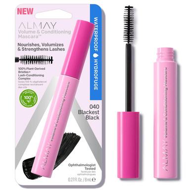 Almay Volume & Conditioning Mascara, Hydrating All Day Wear, 40 Blackest Black Waterproof, 0.27 Fl Oz40 Blackest Black Waterproof0.27 Fl Oz (Pack Of 1)