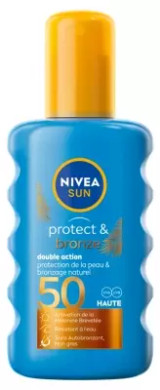 Nivea Sun Protect & Bronze Double Action Spray Spf50 200 Ml