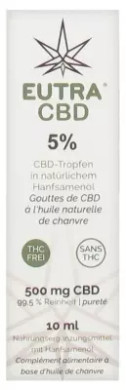 Eutra Cbd 5% Drops With Natural Hemp Oil 10Ml