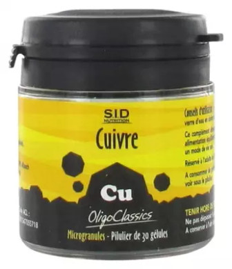 S.I.D Nutrition Oligoclassics Copper 30 Capsules
