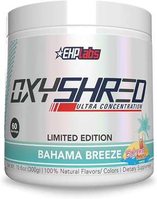 Ehp Labs Oxyshred Pre Workout Powder - Preworkout Powder With L Glutamine & Acetyl L Carnitine, Energy Boost Drink - Mango, 60 Servings