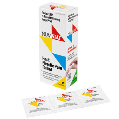 Antiseptic Numbing Wipes For Needle Pain Relief, 2-In-1 Formula With Benzocaine, Isopropyl Alcohol And Menthol - 30 Prep Pads
