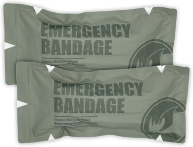6" Israeli Style Emergency Bandage, Compression Trauma Wound Dressing, Medical Sterile Vacuum Sealed, Combat Tactical First Aid Kit Ifak Supplies, Fsa Hsa Eligible, 2 Count
