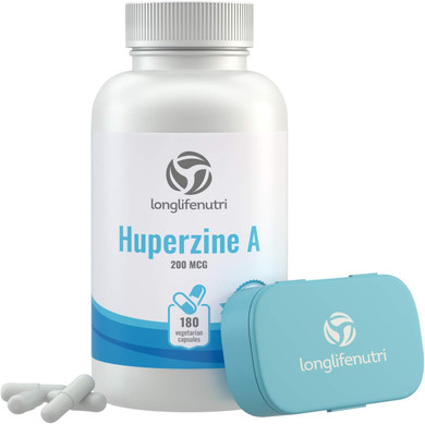 Huperzine A Supplement - 200Mcg 180 Vegetarian Capsules, 6-Month Supply, Powerful Nootropic Brain Complex For Cognitive Function & Mental Health, Made In Usa