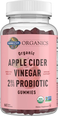 Garden Of Life Apple Cider Vinegar Probiotic Gummies Usda Organic Acv Gummy Vitamins, 2 Billion Cfus, Whole Food Vitamin B12-60 Vegan, Non-Gmo Gummies For Digestion & Immunity