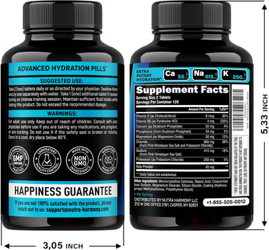 Electrolytes - Electrolyte Tablets With Magnesium, Sodium, Potassium, Chloride, Vitamins D3 & B6, Kelp Powder - Salt Pills - Made In Usa - Oral Tablets As Capsules - Vegan & Keto Friendly - 120 Tabs