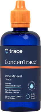Trace Minerals Concentrace Trace Mineral Drops - Liquid Supplement For Bone & Joint Support - Aids Hydration & Electrolyte Restoration - Unflavored-Original, 4 Fl Oz (48 Servings)
