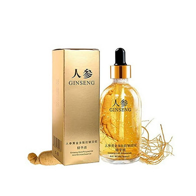 Velocius Enterprise Ginseng Biaoquan Anti-Wrinkle Essence, Gold Polypeptide Formula Face Serum, Hydrating and Firming, 30ml