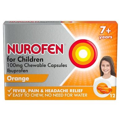 Nurofen Children 7+ Years Orange Soft Chewable Capsules 12S